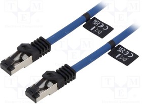 CQ8116S, Patch cord; S/FTP; Cat 8.1; stranded; Cu; LSZH; blue; 20m; 26AWG