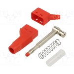 4 mm plug, screw connection, 2.5 mm², red, 64.9326-22