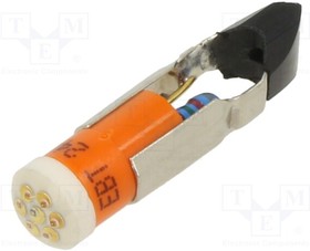 15041358, Индикат.лампа: LED; T5,5K; оранжевый; пластик; 24ВDC; -20-60°C
