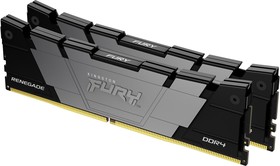 Фото 1/3 DDR 4 DIMM 32Gb PC25600, 3200Mhz, Kingston FURY Renegade Black CL16 (Kit of 2) (KF432C16RB12K2/32) (retail)