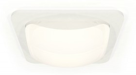 Фото 1/2 Ambrella Комплект встраиваемого светильника с акрилом XC7901014 SWH/FR белый песок/белый матовый MR16 GU5.3 (C7901, N7756)