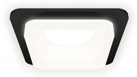 Фото 1/2 Ambrella Комплект встраиваемого светильника с акрилом XC7902013 SBK/FR черный песок/белый матовый MR16 GU5.3 (C7902, N7755)