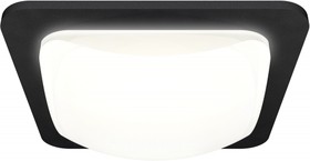 Фото 1/2 Ambrella Комплект встраиваемого светильника с акрилом XC7902014 SBK/FR черный песок/белый матовый MR16 GU5.3 (C7902, N7756)