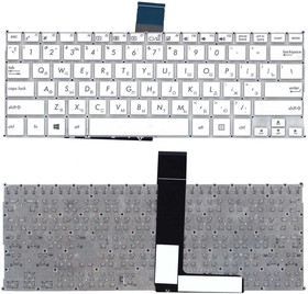 Клавиатура для ноутбука Asus F200CA F200LA F200MA X200 белая, без рамки, плоский Enter