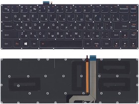 Клавиатура для ноутбука Lenovo Yoga 3 pro 1370 черная с подсветкой