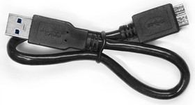 Фото 1/2 Соединительный кабель USB 3.0 AM-microBM 0,3 метра, двойной экран 13700-AMCR03U3