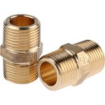0121 17 17, Brass Pipe Fitting, Straight Threaded Adapter ...