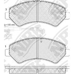 Колодки передние NIBK PN0516W