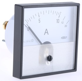 Фото 1/2 PD72MIS10A2/1-001, PD72SD Analogue Panel Ammeter 0/10/20A Direct Connected AC, 72mm x 72mm Moving Iron