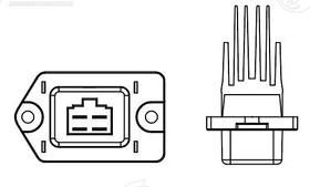 Фото 1/6 Резистор э/вент. отоп. для а/м Hyundai Solaris II 17-/Creta 16-/KIA Rio IV 17- auto A/C LFR0816