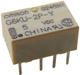 Фото 1/2 G6KU-2P-Y-DC5, Signal Relay 5VDC 1A DPDT( (10mm 6.5mm 5mm)) THT