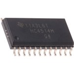 CD74HC4514M, Latch/Decoder/ Demultiplexer Single 4-to-16 24-Pin SOIC Tube