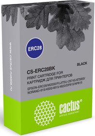 Фото 1/5 Картридж матричный Cactus CS-ERC28BK ERC28 черный для Epson ERC28/M2000/FUJITSU- 29745/AT3000/ NORAND-815/4000/4815/ 4820/DP815/NP815