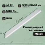 Светильник светодиодный потолочный Макси 40 Вт, 5000Lm, 5000К, IP40, Опал