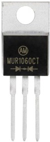 MUR1060CT, ультрабыстрый диод 600 В, 10 А, 50 нс, TO-220