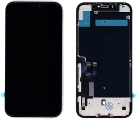 Дисплей (модуль) для Apple iPhone 11 (Tianma) в сборе с тачскрином и металической рамкой черный