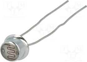 PGM5549-MP, Фоторезистор, 100мВт, 45-140кОм, 540нм, Монтаж: THT, 150ВDC, dLED: 5,5мм