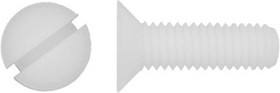 Винт с потайной головкой и прямым шлицем DIN 963, полиамид (пластик), M4x20, 10 шт. 00-00001523