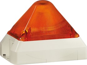21551104055, PY X-M-10 Series Amber Flashing Beacon, 230 V ac, Panel Mount, Xenon Bulb