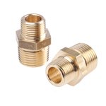 0121 21 17, Brass Pipe Fitting, Straight Threaded Adapter ...
