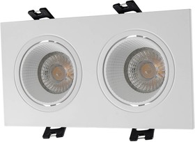 Denkirs DK3072-WH Встраиваемый светильник, IP 20, 10 Вт, GU5.3, LED, белый/белый, пластик