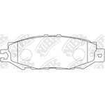 PN1326, Колодки тормозные LEXUS LS (89-) передние (4шт.) NIBK