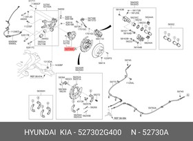 52730-2G400, Ступица HYUNDAI Grandeur (08-) задняя (АБС) OE