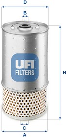 Фото 1/4 2552800, Фильтр масляный (Б) MB T1 208/210/308/310/W201/ W202/W124/W461/W463 2.0D-3.5D 83