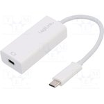 UA0360, Адаптер; вилка USB C,гнездо mini DisplayPort; 0,15м; Цвет: белый