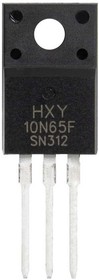 10N65, полевой транзистор (MOSFET), N-канал, 650 В, 10 А, 1.05 Ом, 32 нКл, TO-220F