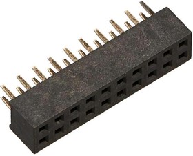 SD2X10-HH-CN (PBD2-20), Разъем "гнездо" 20 конт.(2x10) шаг 2.00 мм, вертик. на плату