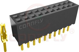 DS1065-03-2*10 S8BV (PBD1.27-20*), Гнездо 1.27 мм 2х10 прямое