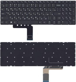 Фото 1/2 Клавиатура для ноутбука Lenovo IdeaPad 110-15IBR черная