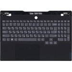 Клавиатура (топ-панель) для ноутбука Lenovo Legion S7-15ACH6 черная с черным ...