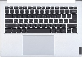 Фото 1/3 Клавиатура (топ-панель) для ноутбука Lenovo Yoga Slim 7 Pro-14ACH5 черная с серебристым топкейсом и подсветкой