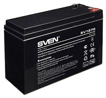 Фото 1/9 Sven SV1270 (12V 7Ah) батарея аккумуляторная {каждая батарейка в отдельном прозрачном пакете}