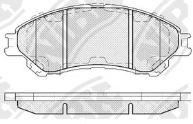 Фото 1/4 Колодки передние SUZUKI SX4 II S-Cross 13- /Vitara III 15- /Escudo NIBK PN9809