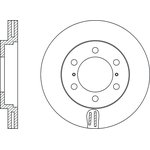 RN1188, Диск тормозной MITSUBISHI Pajero (99-06) передний (1шт.) NIBK