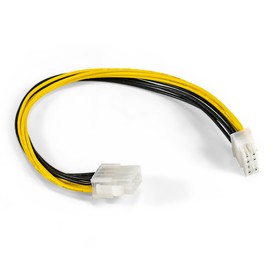 EX295553RUS, Удлинитель кабеля питания материнской платы +12V ExeGate EX-EXT-8M8F-0.3 (8pin EPS12V M/8pin EPS12V F, 0,3м)