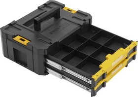 DeWALT TStak Tool Storage 2 drawers Plastic Tool Box, 314.2 x 440 x 314.2mm