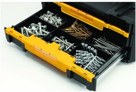 DeWALT TStak Tool Storage 2 drawers Plastic Tool Box, 314.2 x 440 x 314.2mm