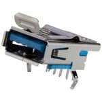 LUSB359300, Vertical, PCB Female- 9 Port Type USB Type A USB Connector USB 3.0