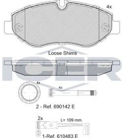 141786-203, Колодки тормозные дисковые