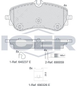 142301, Колодки тормозные дисковые ICER