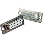 DS1034-15 FWNSISS (DBB-15F) (DPS-15F), Гнездо D-Sub 15 pin на плату (белый изолятор)