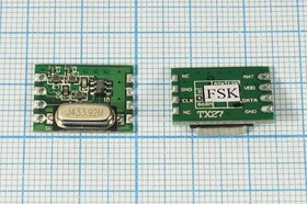 Фото 1/3 Беспроводной модуль (RF модуль), SMD передатчик 868.325МГц; №12927 конст ППУ\Передатчик_ 868,325МГц\ CYT27-FSK-868,325W