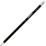 Чернографитный карандаш 12 шт в упаковке шестигранный HB с ластиком 128910