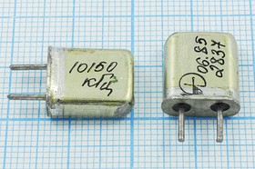 Резонатор кварцевый 10.15МГц в корпусе с жёсткими выводами; 10150 \МА1\12\\\\1Г