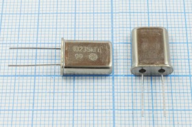 Кварцевый резонатор 10235 кГц, корпус HC49U, S, точность настройки 15 ppm, марка РК374МД, 1 гармоника