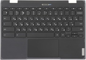 Фото 1/2 Клавиатура (топ-панель) для ноутбука Lenovo Chromebook 300e Gen 2 черная с черным топкейсом (Тип 2)